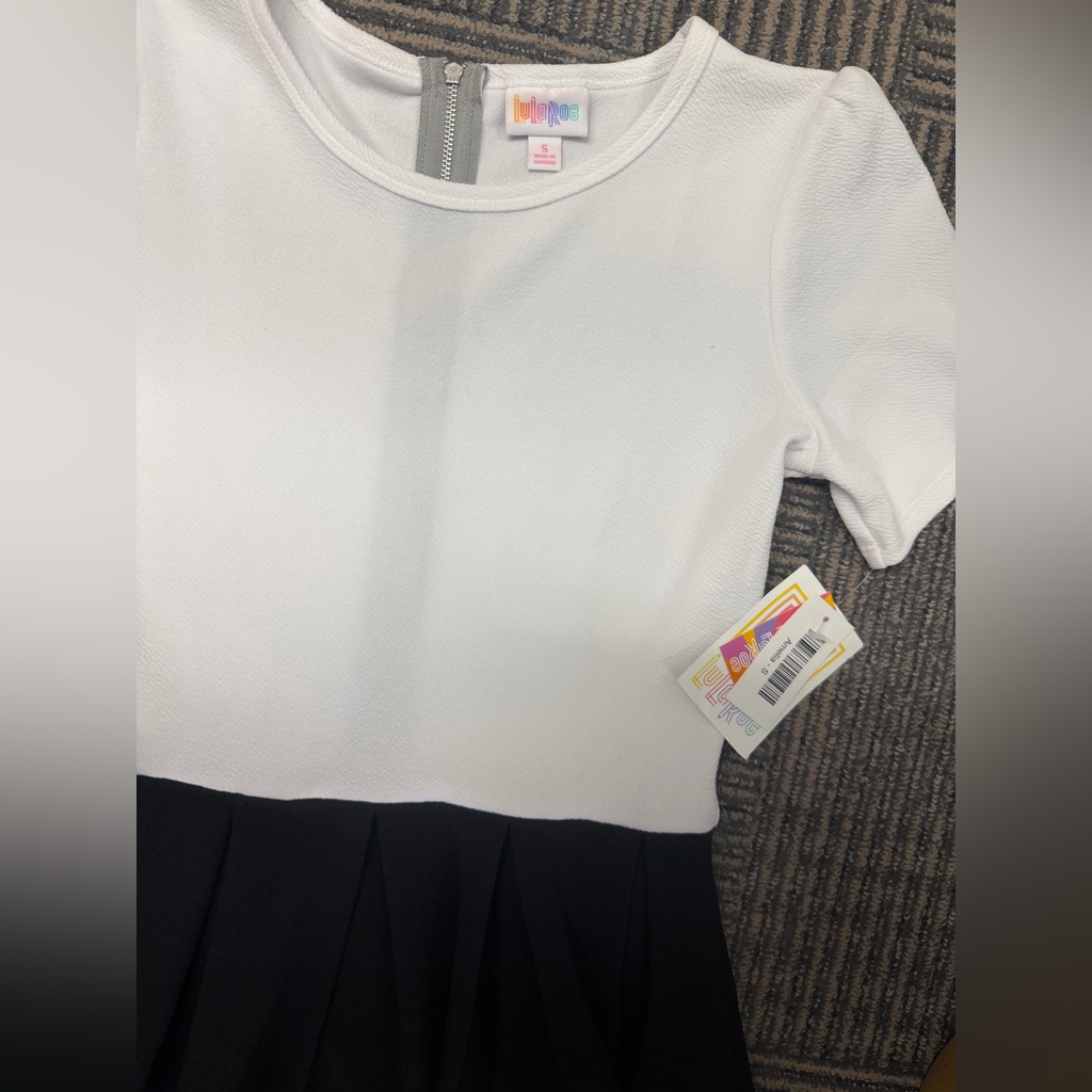 Nwt Lularoe Amelia White And Black Dress Sz Small